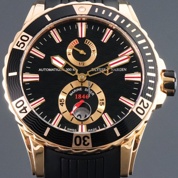 Ulysse Nardin Diver Chronometer Mens watch Unisex Automatic Rose gold 266-10-3 92