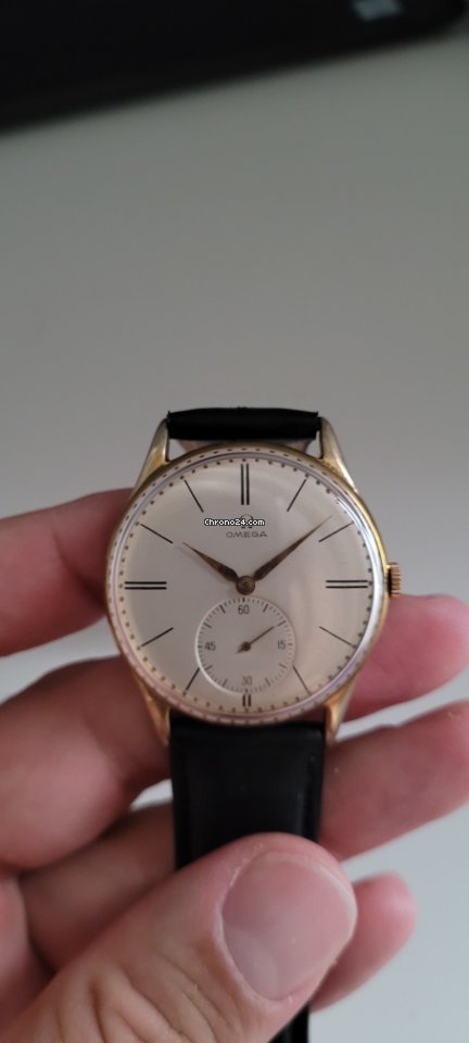 Omega Mens watch Unisex Manual winding Gold Steel 30T2