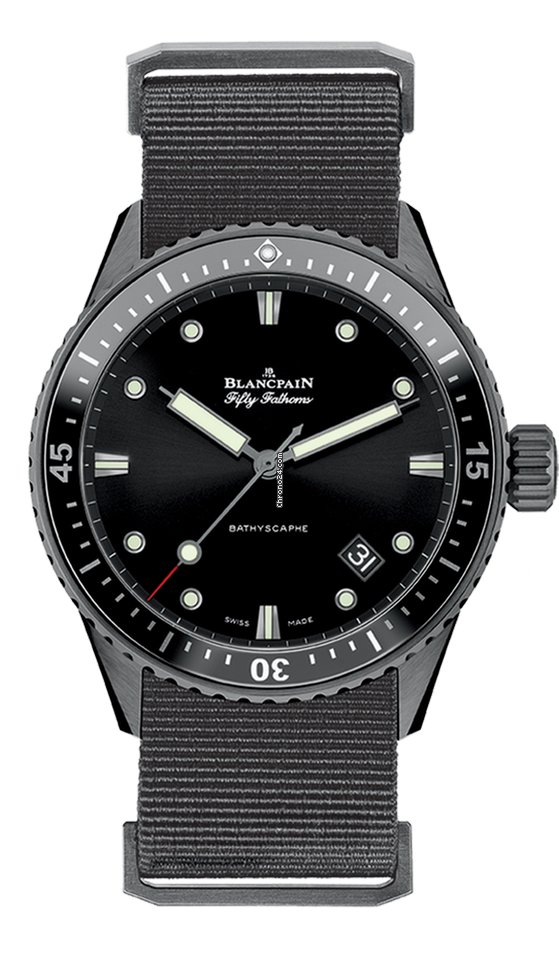 Blancpain Fifty Fathoms Bathyscaphe Mens watch Unisex Automatic Ceramic 5000-0130-NABA