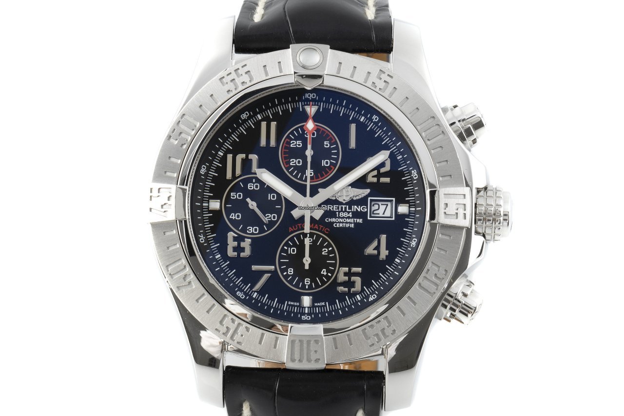 Breitling Super Avenger II Mens watch Unisex Automatic Steel A1337111 BC28