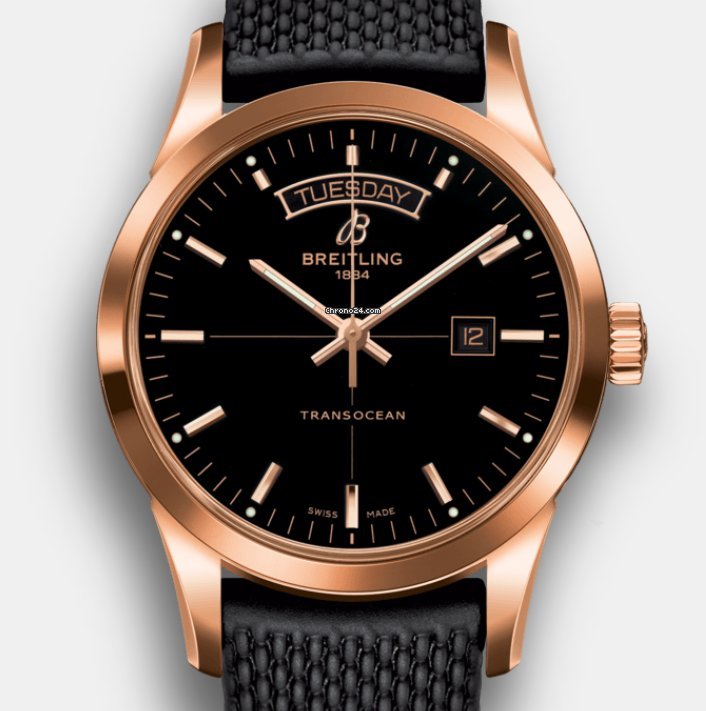 Breitling Transocean Day & Date Mens watch Unisex Automatic Rose gold R4531012 BB70