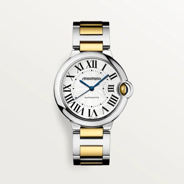Cartier Ballon Bleu 36mm Mens watch Unisex Automatic Gold Steel W2BB0012