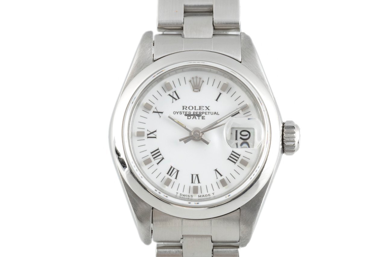 Rolex Oyster Perpetual Lady Date Womens watch Steel Automatic 69160