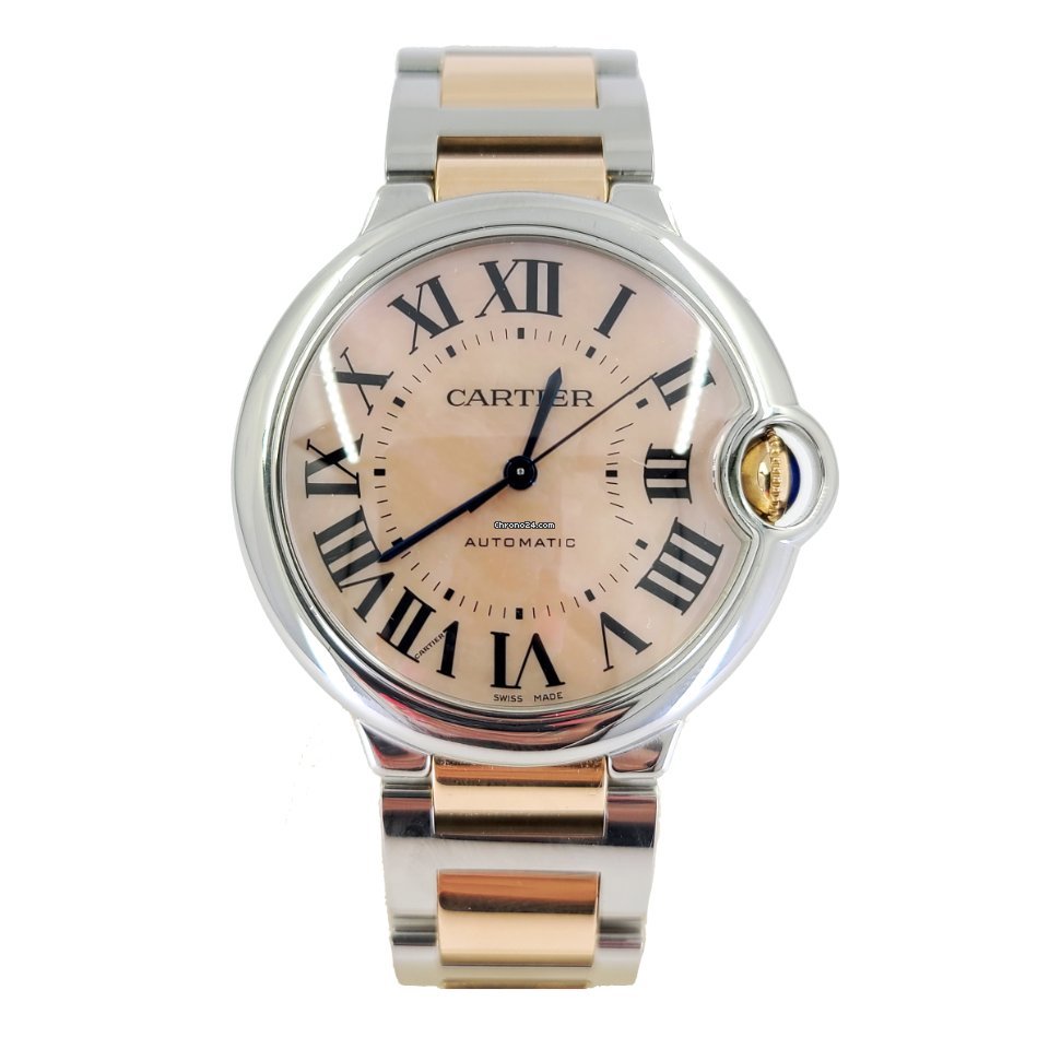 Cartier Ballon Bleu 36mm Mens watch Unisex Automatic Gold Steel 3284