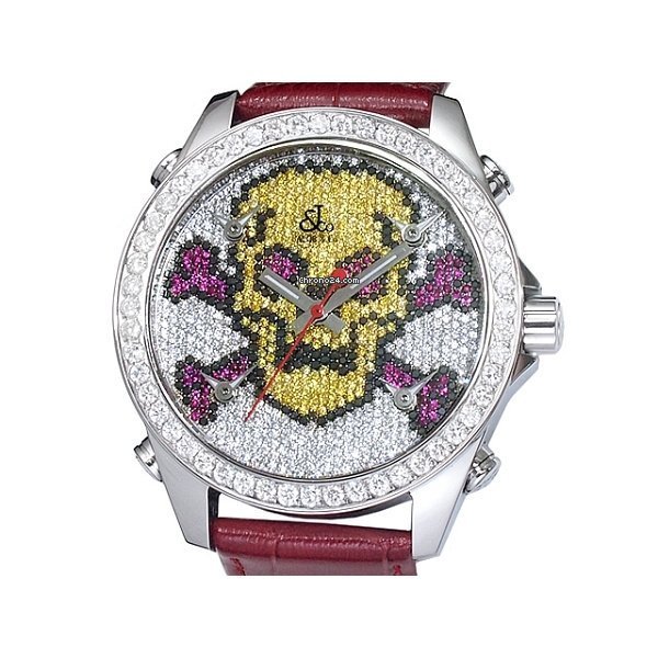 Jacob & Co. Five Time Zone Quartz Steel JCM-SKULL6D