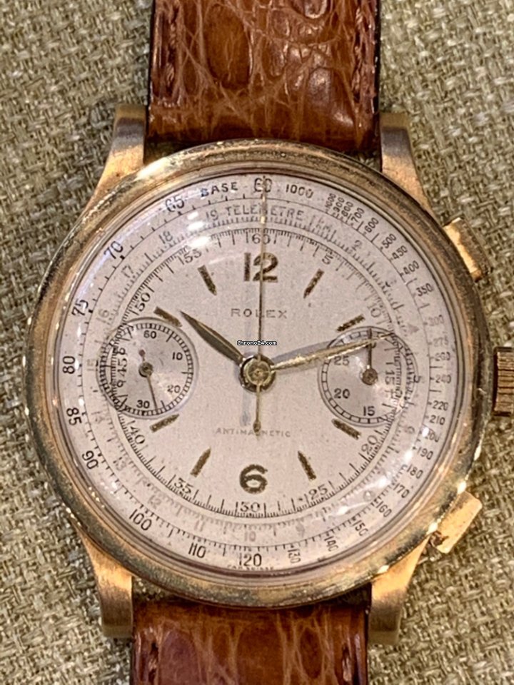 Rolex Chronograph Mens watch Unisex Yellow gold Manual winding 2508