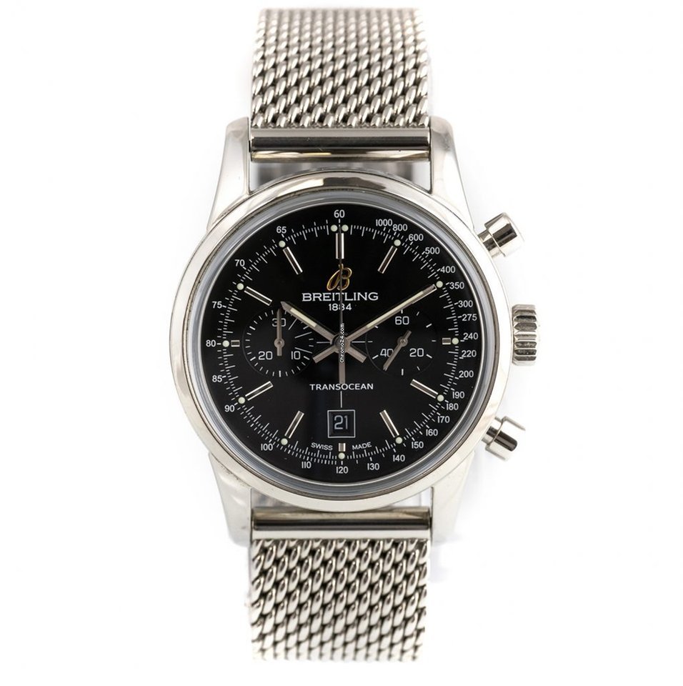 Breitling Transocean Chronograph 38 Mens watch Unisex Automatic Steel A4131012 BC06