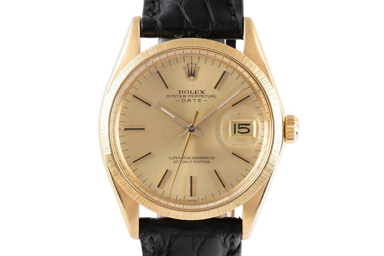 Rolex Oyster Perpetual Date Mens watch Unisex Yellow gold Automatic 1511