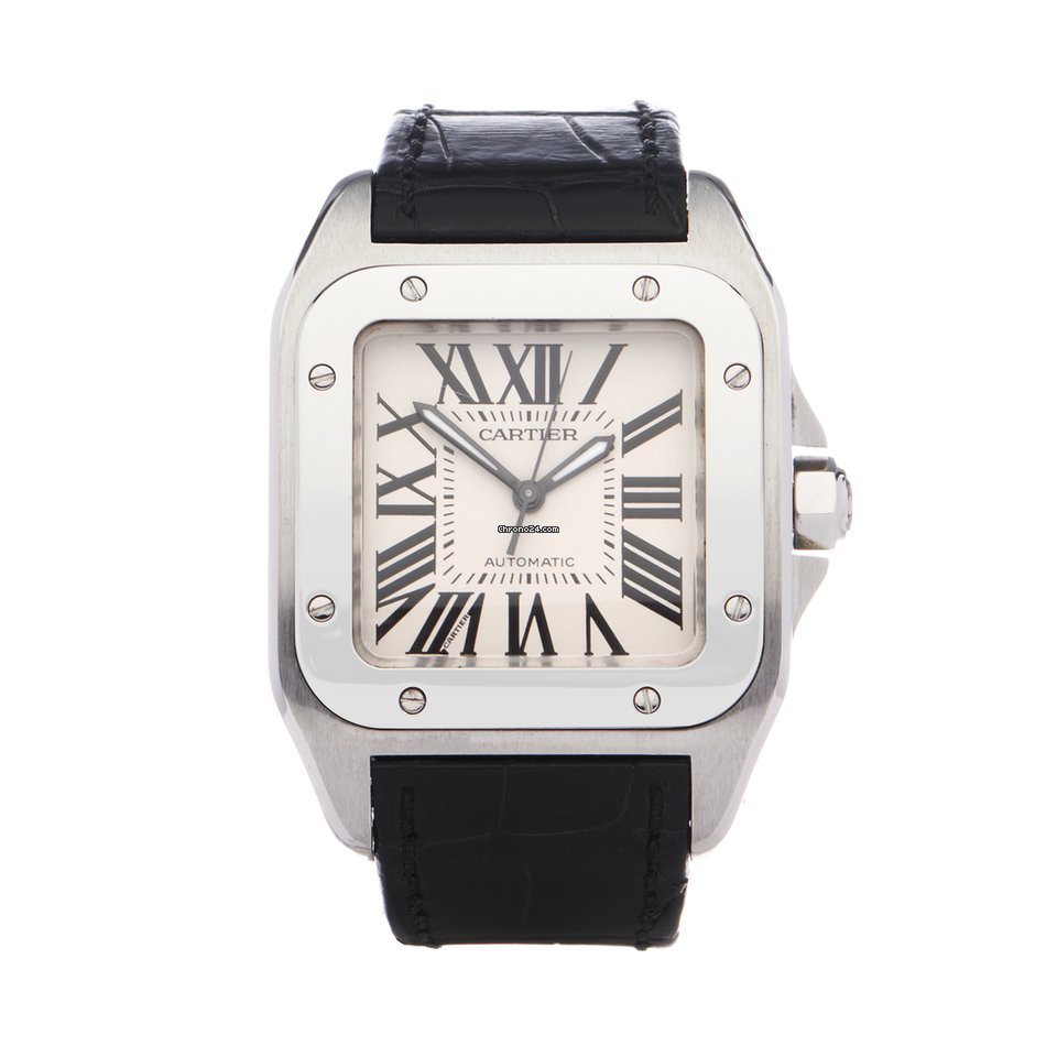 Cartier Santos 100 Mens watch Unisex Automatic Steel W20106X8 or 2878