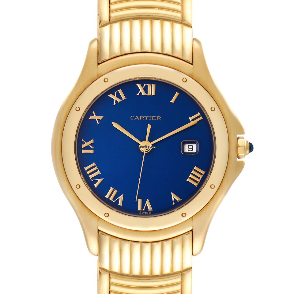 Cartier Cougar Mens watch Unisex Quartz Yellow gold 11651
