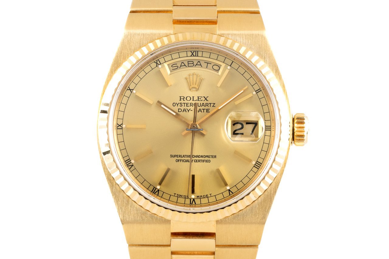 Rolex Day-Date Oysterquartz Mens watch Unisex Yellow gold Quartz 19018N
