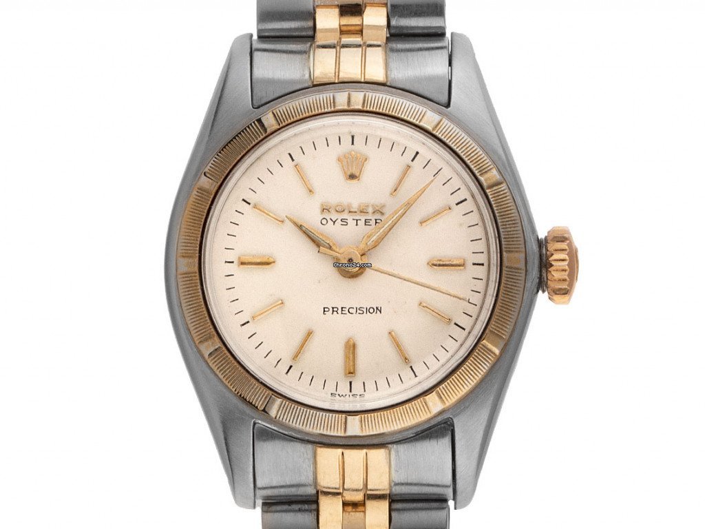 Rolex Oyster Precision Mens watch Unisex Gold Steel Manual winding 6406