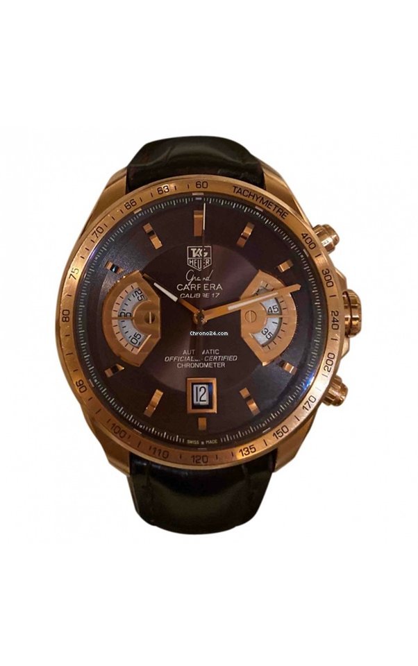TAG Heuer Grand Carrera Mens watch Unisex Automatic Rose gold CAV514C.FC8171