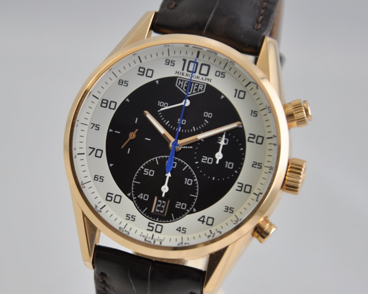 TAG Heuer Carrera Mikrograph Mens watch Unisex Automatic Rose gold CAR5040