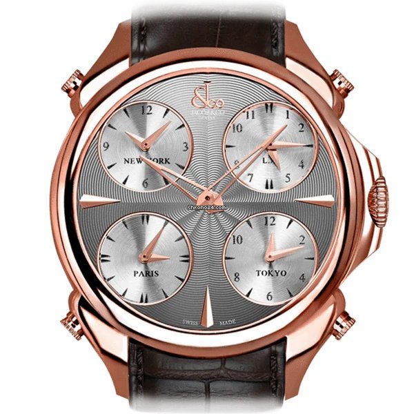Jacob & Co. Five Time Zone Mens watch Unisex Quartz Rose gold PZ500.40.NS.BN.A