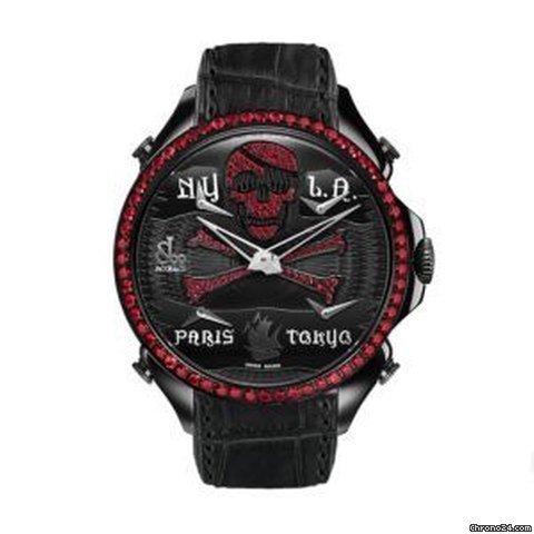 Jacob & Co. Five Time Zone Mens watch Unisex Quartz Steel PZ500.11.VO.NU.A
