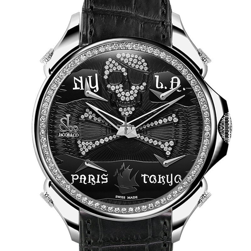 Jacob & Co. Five Time Zone Mens watch Unisex Quartz Steel PZ500.10.RO.NQ.A
