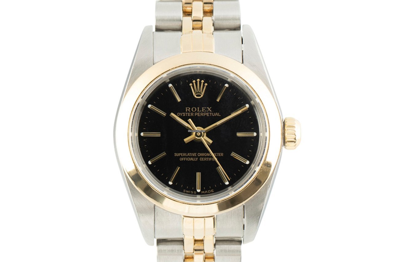 Rolex Oyster Perpetual Womens watch Gold Steel Automatic 76183