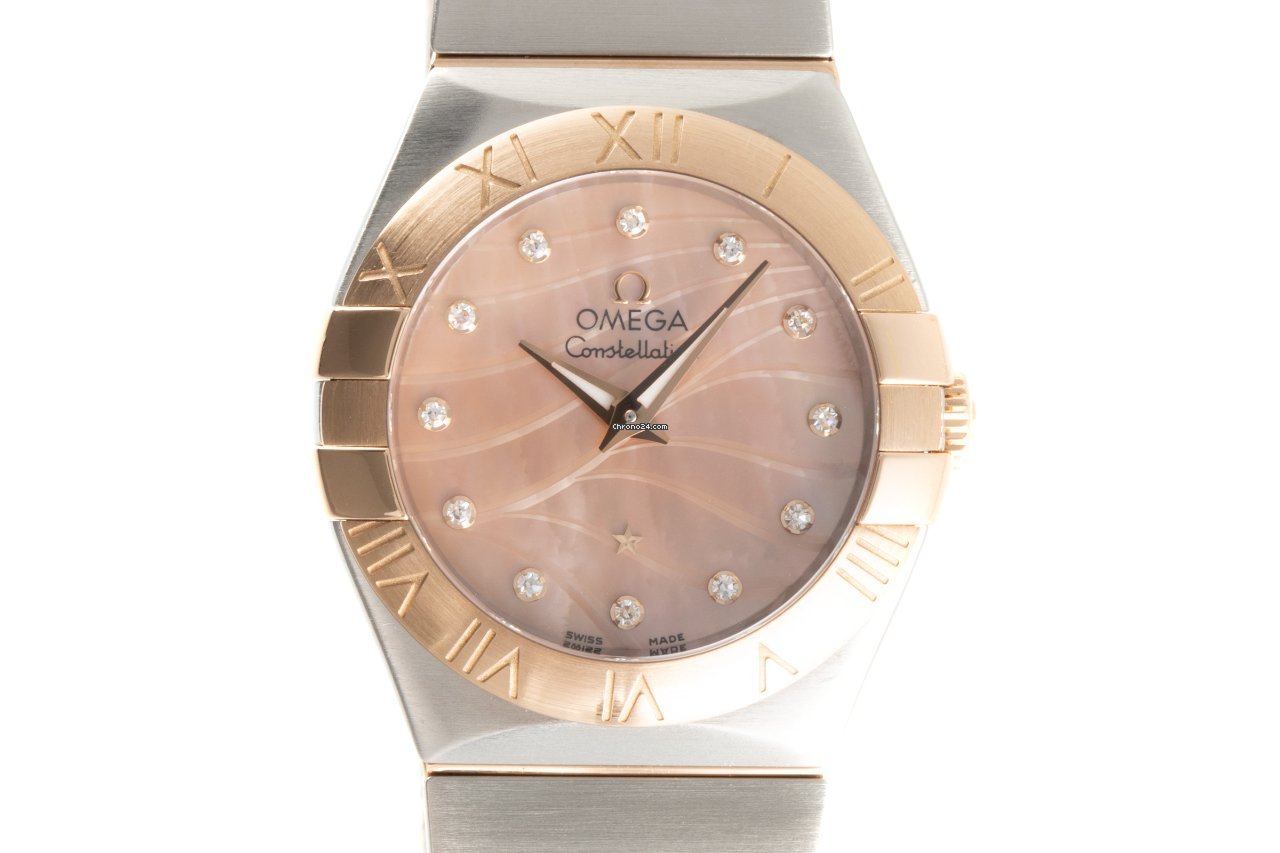 Omega Constellation Quartz Womens watch Quartz Gold Steel 123.20.27.60.57.002