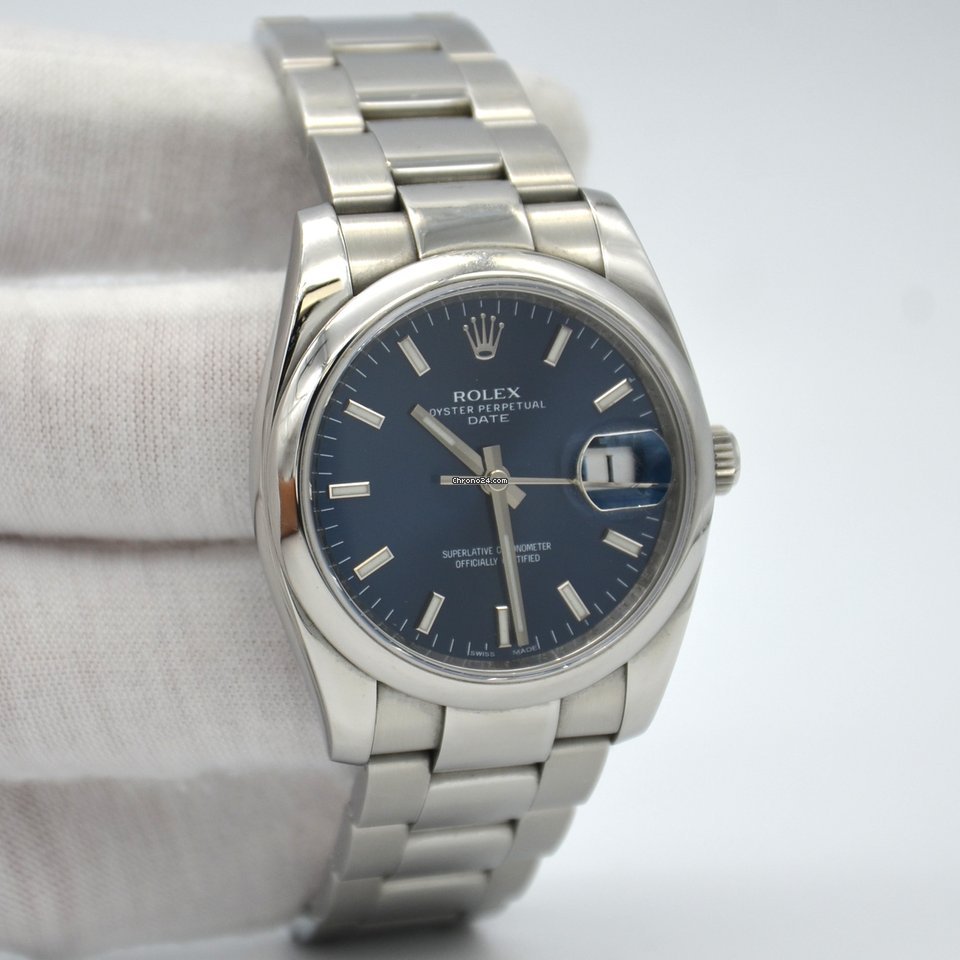Rolex Oyster Perpetual Date Mens watch Unisex Steel Automatic 115200-0007