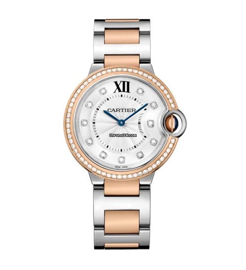Cartier Ballon Bleu 36mm Womens watch Automatic Gold Steel W3BB0004