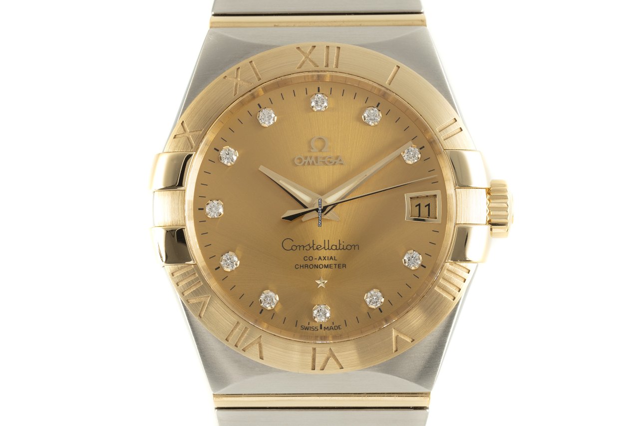 Omega Constellation Men Mens watch Unisex Automatic Gold Steel 123.20.38.21.58.001