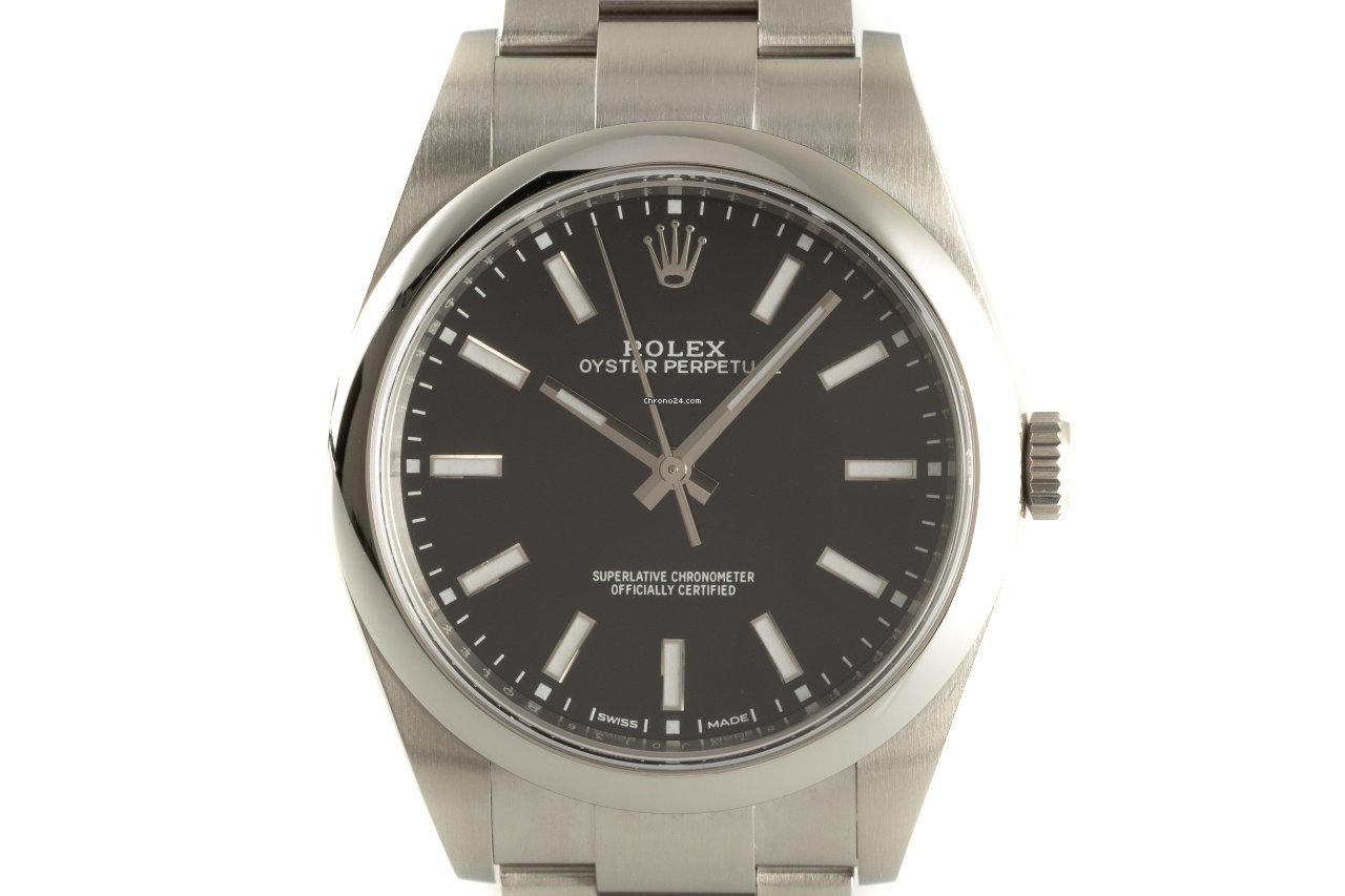 Rolex Oyster Perpetual 39 Mens watch Unisex Steel Automatic 114300