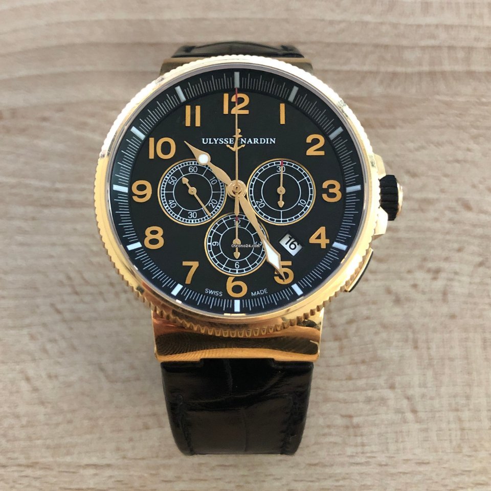 Ulysse Nardin Marine Chronograph Mens watch Unisex Automatic Rose gold 1506-150 62