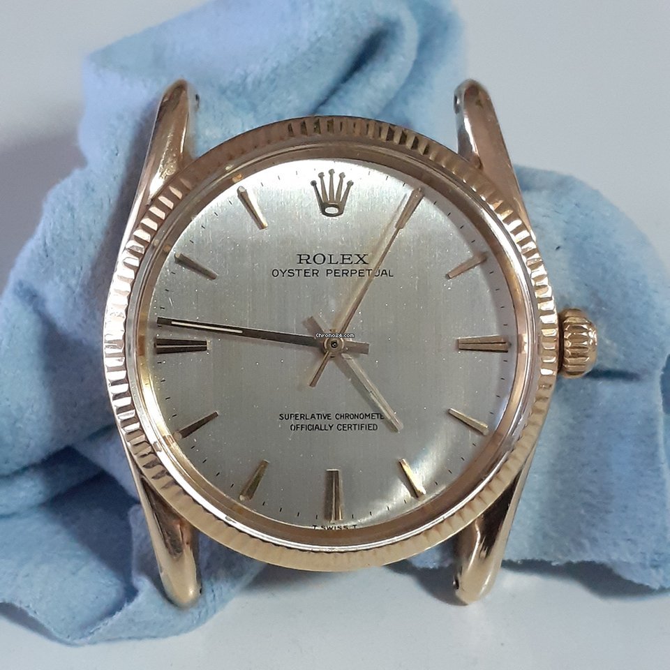 Rolex Oyster Perpetual 34 Mens watch Unisex Yellow gold Automatic 1011