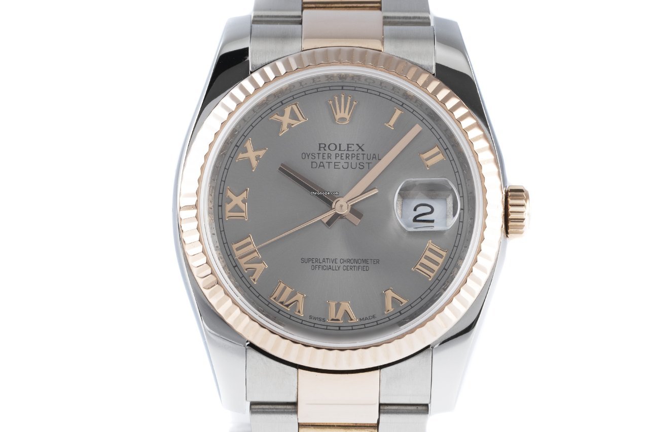 Rolex Datejust 36 Mens watch Unisex Gold Steel Automatic 116231