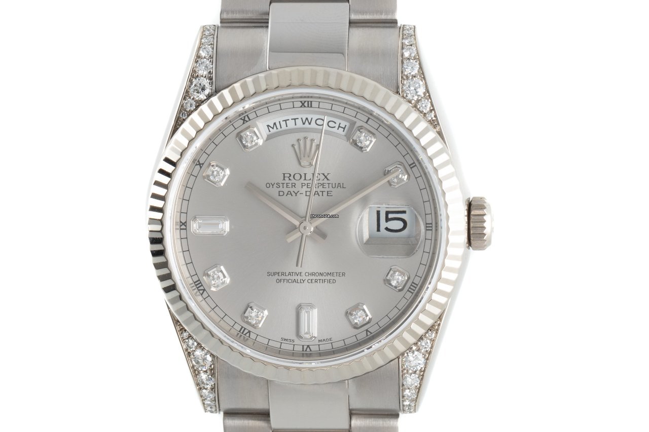 Rolex Day-Date 36 Mens watch Unisex White gold Automatic 118339