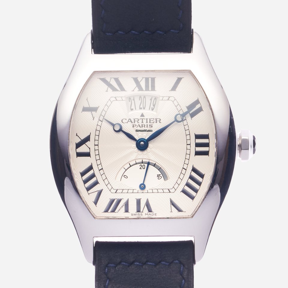 Cartier Tortue Mens watch Unisex Manual winding White gold 2688G