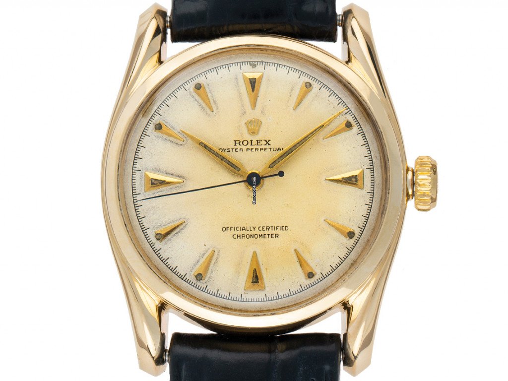 Rolex Oyster Perpetual 34 Mens watch Unisex Yellow gold Automatic 6090