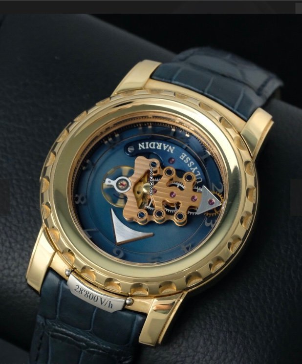 Ulysse Nardin Freak Mens watch Unisex Manual winding Rose gold 026-88