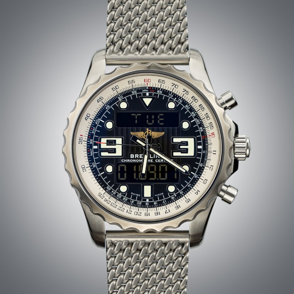 Breitling Chronospace Mens watch Unisex Quartz Steel A7836534 BA26