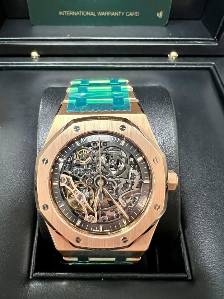 Audemars Piguet Royal Oak Double Balance Wheel Openworked Mens watch Unisex Automatic Rose gold 15407OR.OO.1220OR.01
