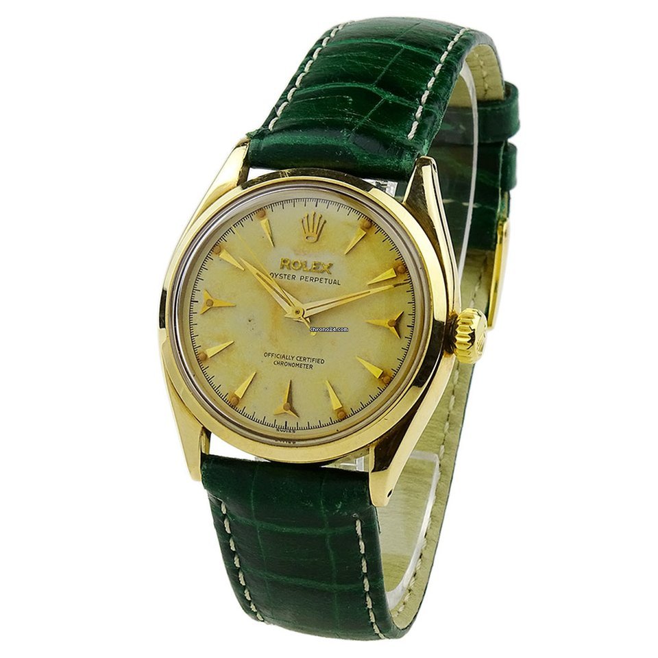 Rolex Oyster Perpetual 34 Mens watch Unisex Yellow gold Automatic 6584