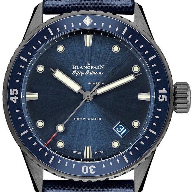 Blancpain Fifty Fathoms Bathyscaphe Mens watch Unisex Automatic Ceramic 5000-0240-052A