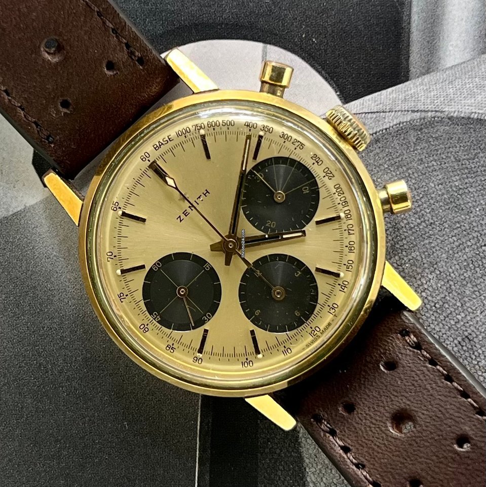 Zenith Mens watch Unisex Manual winding Gold Steel 146-HP
