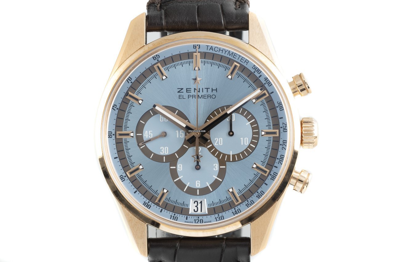 Zenith El Primero Chronograph Mens watch Unisex Automatic Red gold 18.2045.400
