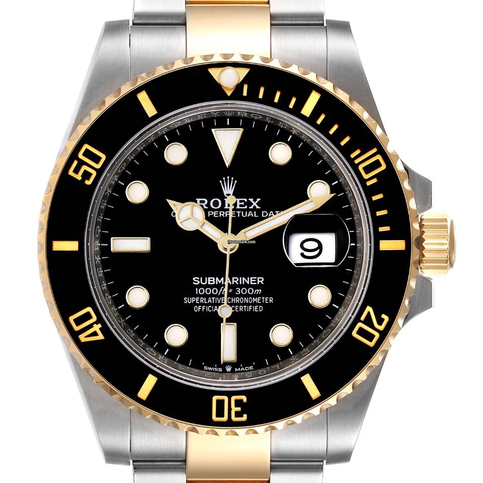 Rolex Submariner Date Mens watch Unisex Gold Steel Automatic 126613