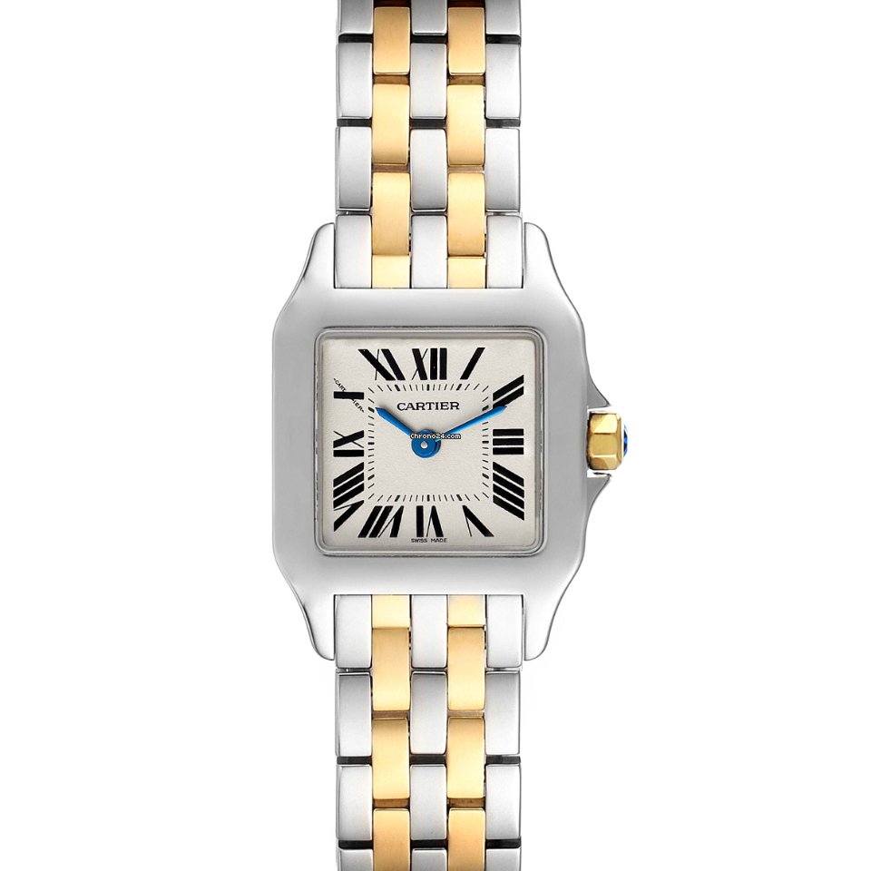 Cartier Santos Demoiselle Womens watch Quartz Gold Steel W25066Z6