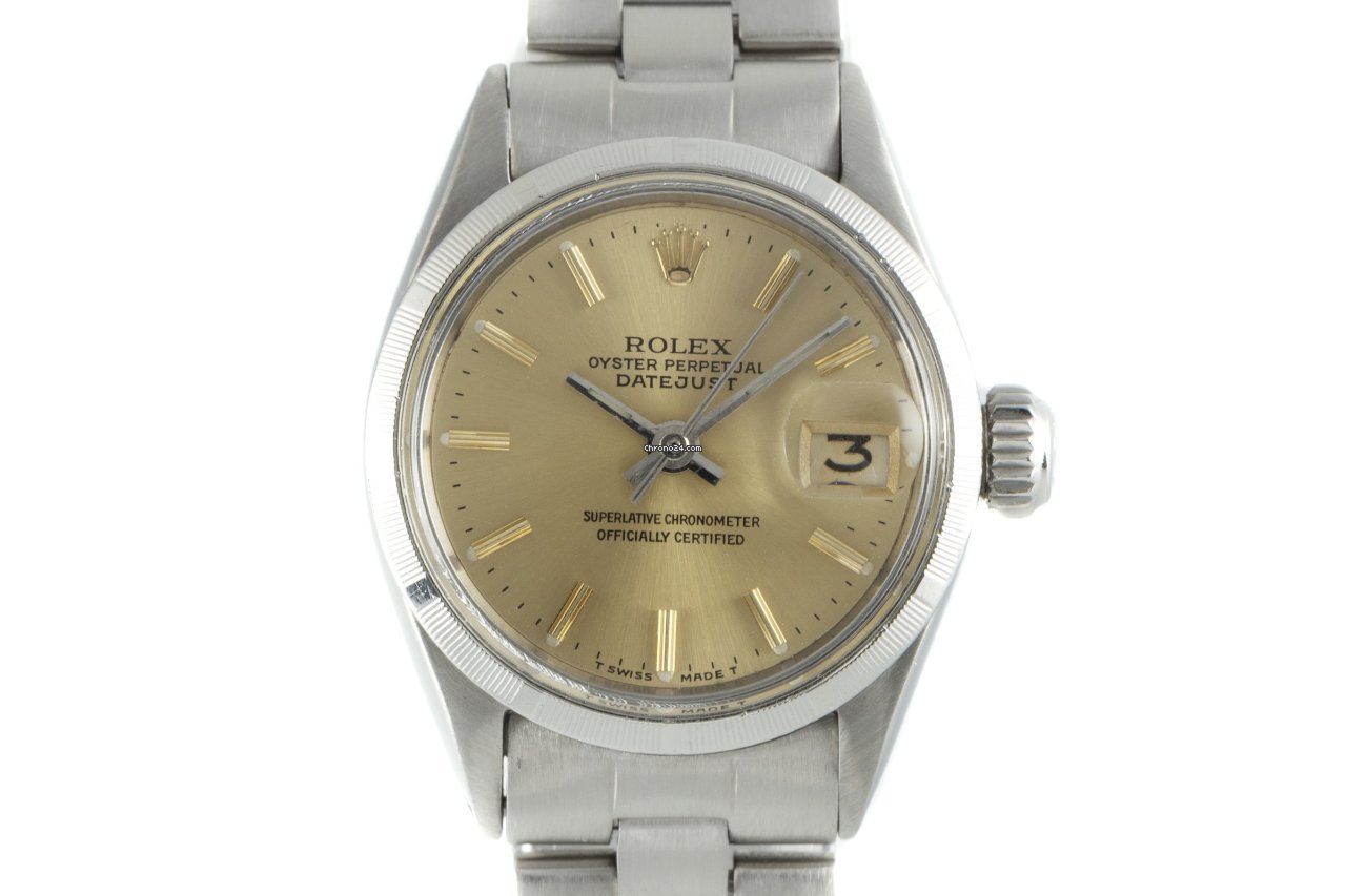Rolex Oyster Perpetual Lady Date Womens watch Steel Automatic 6519