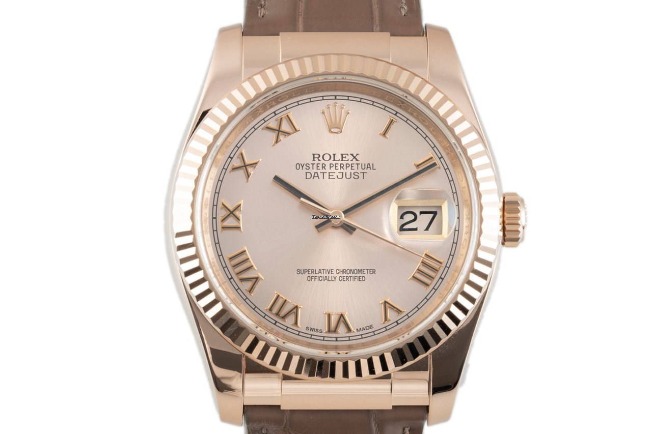 Rolex Datejust 36 Mens watch Unisex Red gold Automatic 116135
