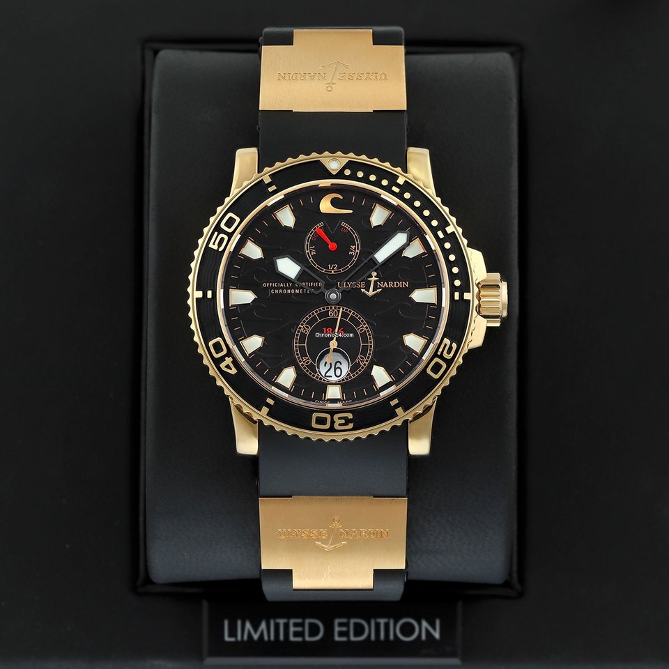Ulysse Nardin Maxi Marine Diver Mens watch Unisex Automatic Rose gold 266-37LE-3a