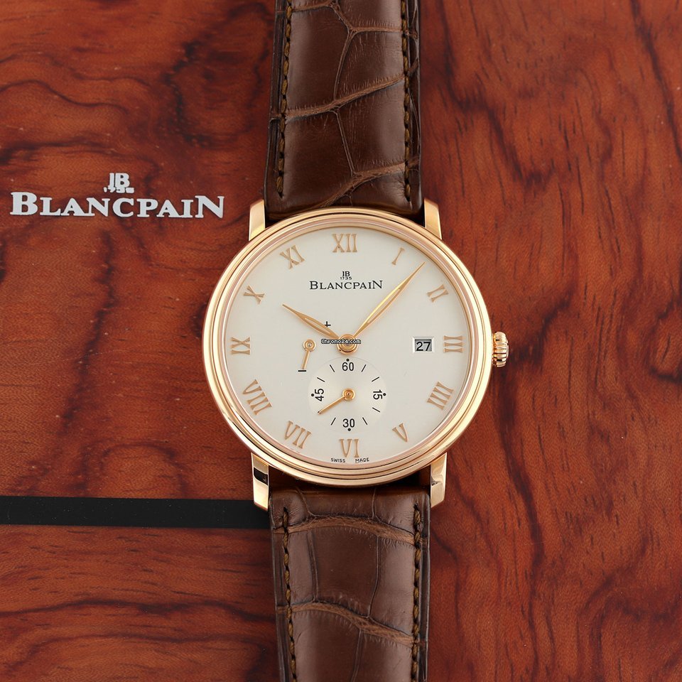 Blancpain Villeret Ultra-Slim Mens watch Unisex Manual winding Rose gold 6606-3642-55b