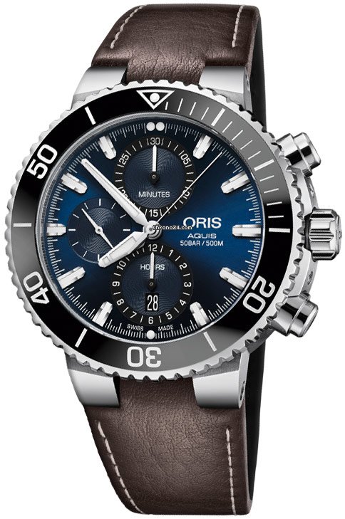 Oris Aquis Chronograph Mens watch Unisex Automatic Steel 01 774 7743 4155-07 5 24 10EB