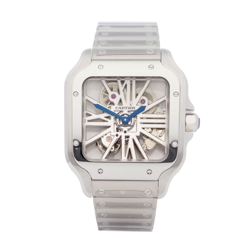 Cartier Santos Mens watch Unisex Manual winding Steel WHSA0007