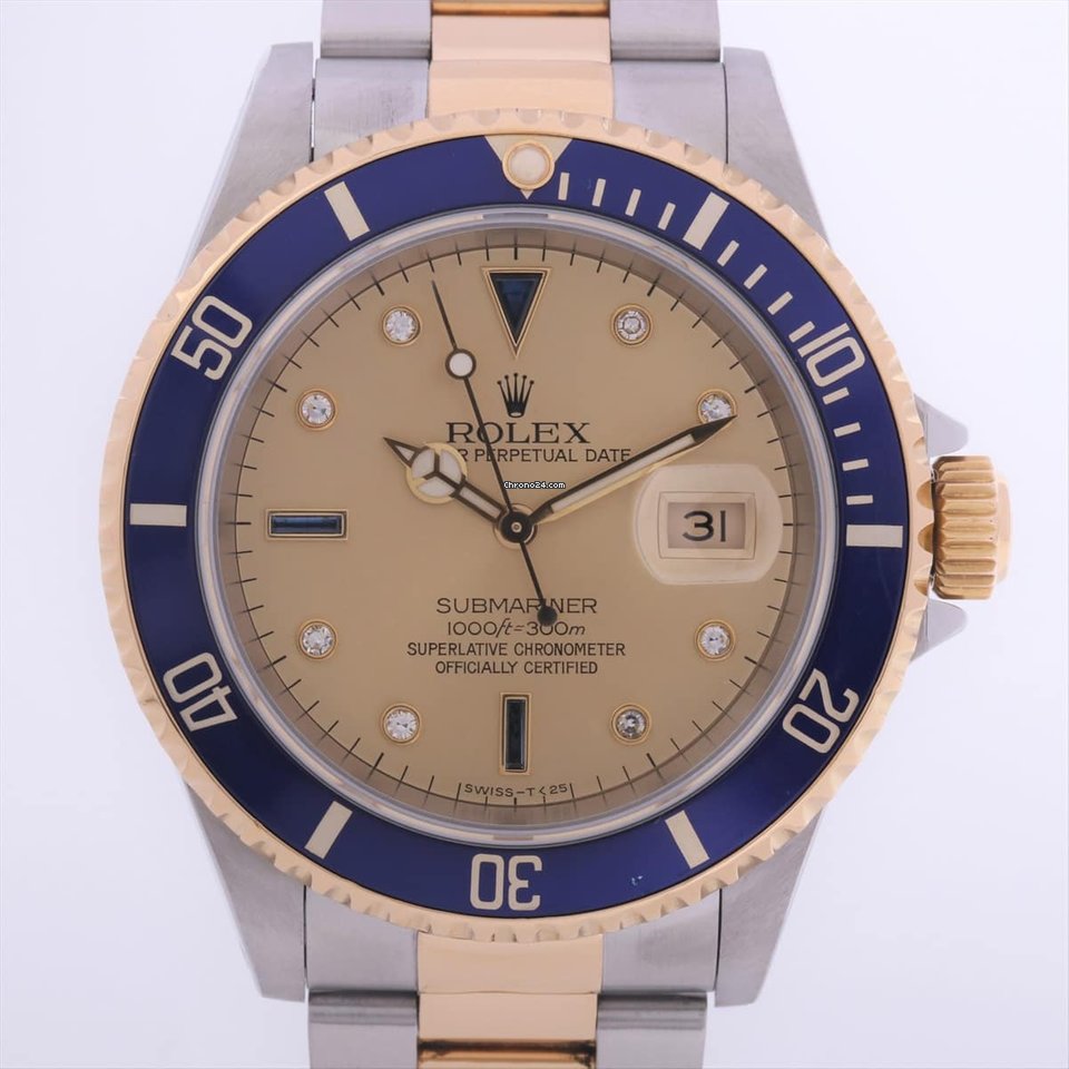 Rolex Submariner Date Gold Steel Automatic 16613SG
