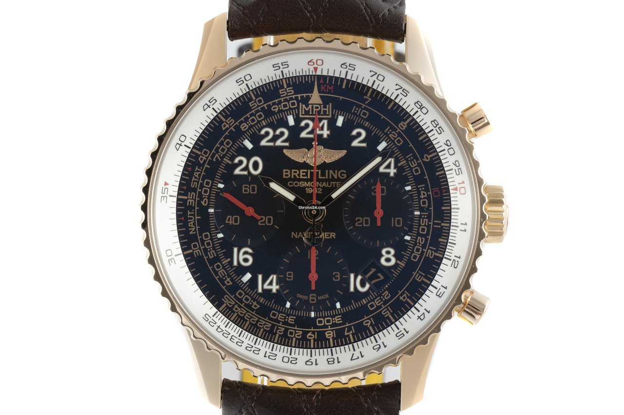 Breitling Navitimer Cosmonaute Mens watch Unisex Manual winding Red gold RB0210